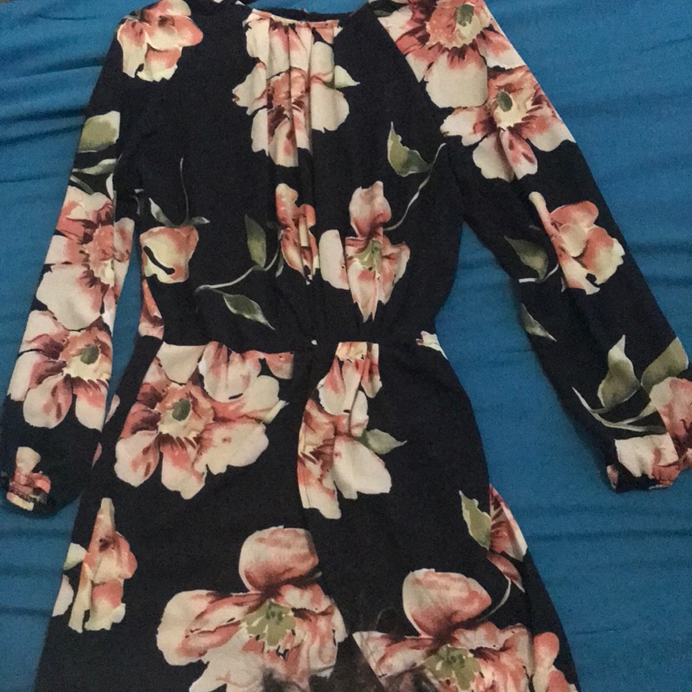 never worn floral black dress